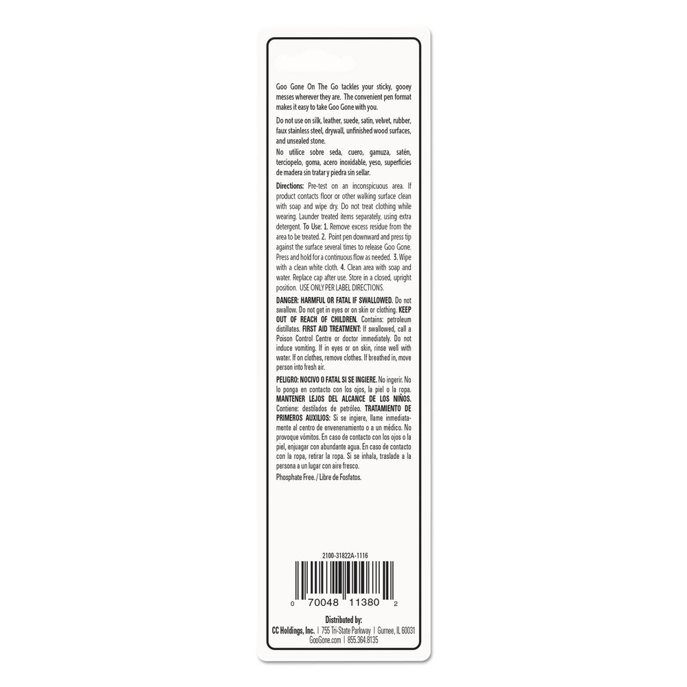 Goo Gone 2100EA 0.34″ Mess-Free Pen Cleaner – Citrus Scent New