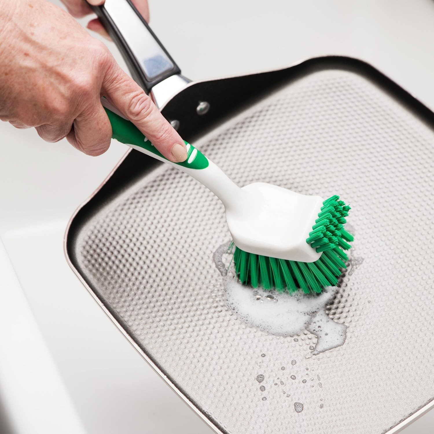 Long Handle Dish Brush Set – Deep Cleaning Scrubber & Scraper for Dishes, Sinks,