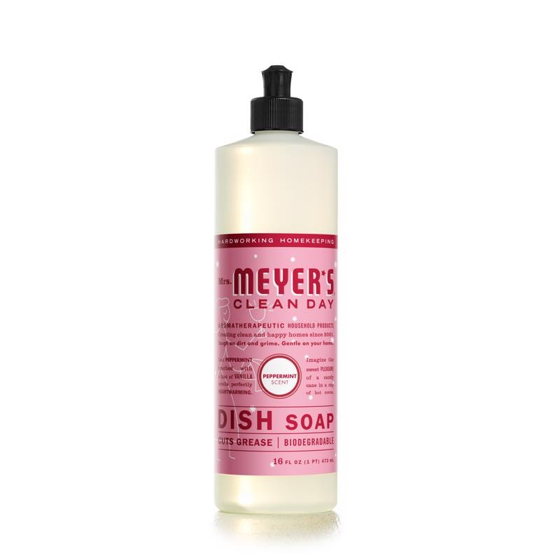 Mrs. Meyer’s Clean Day Peppermint Scent Liquid Dish Soap 16 oz 1 pk (Pack of 6)