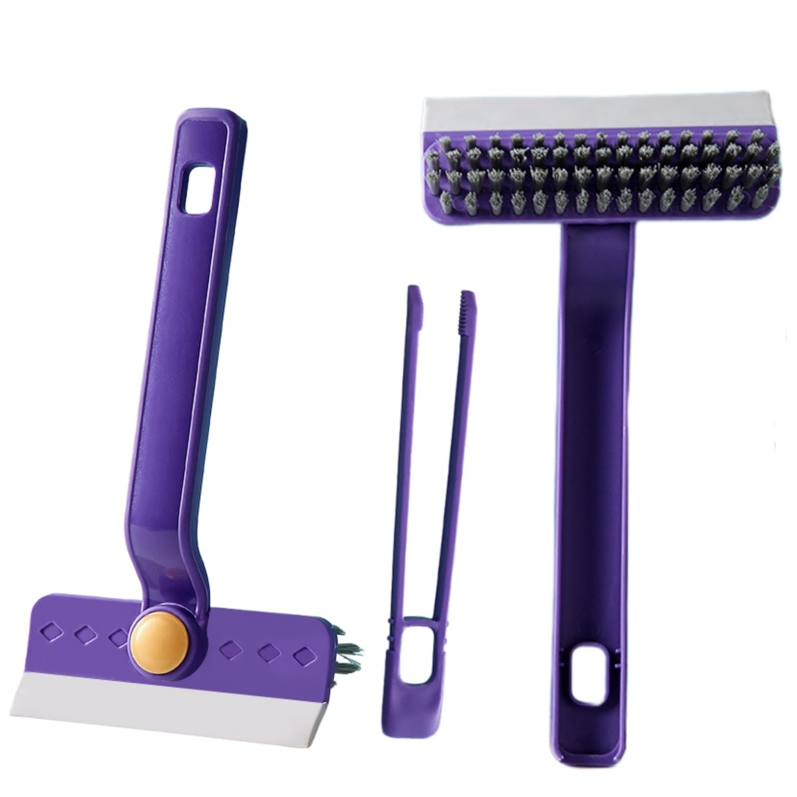 Lightweight Scraper Cleaning Brush with Hard Bristles and Built-in Garbage Ho…