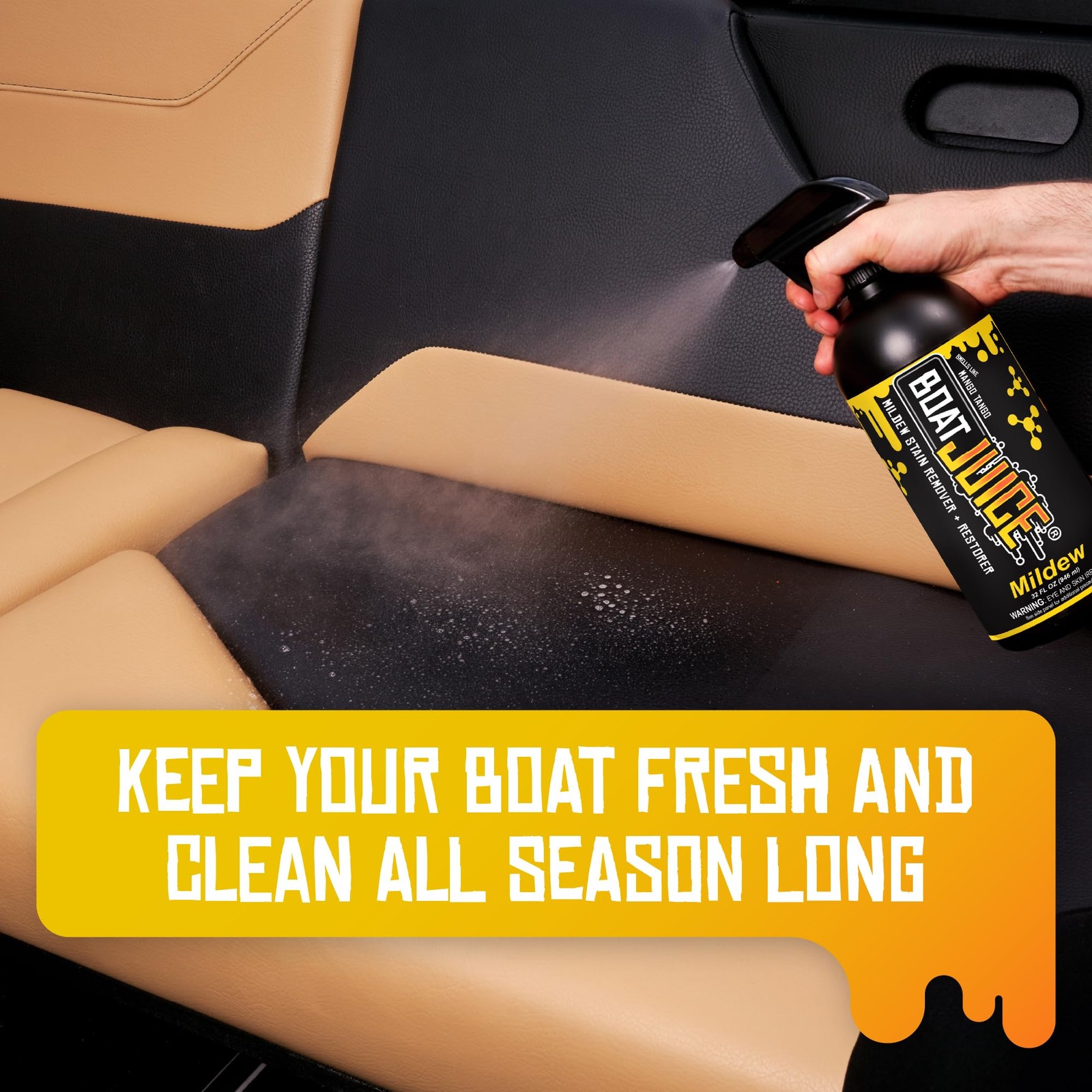 Boat Juice Mildew Stain Remover & Restorer Boat Cleaner | MarineGrade Boat Mo…