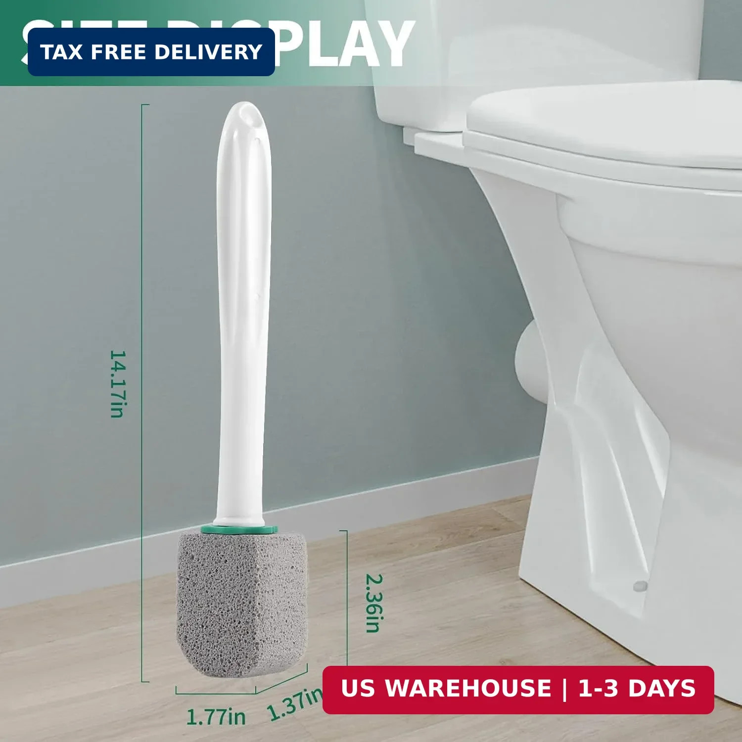 Pumice Stone Toilet Cleaner with Long Handle,Pumice Toilet Scrubber Toilet Bowl