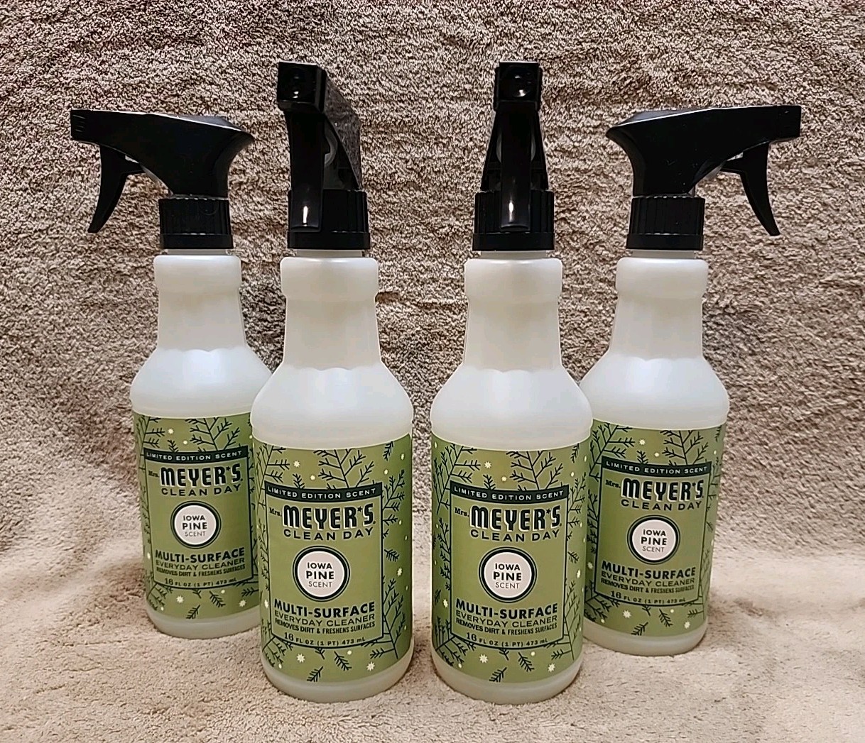 Lot of 4: Mrs Meyer’s Clean Day IOWA PINE Multi-Surface Everyday Cleaner, 16 oz