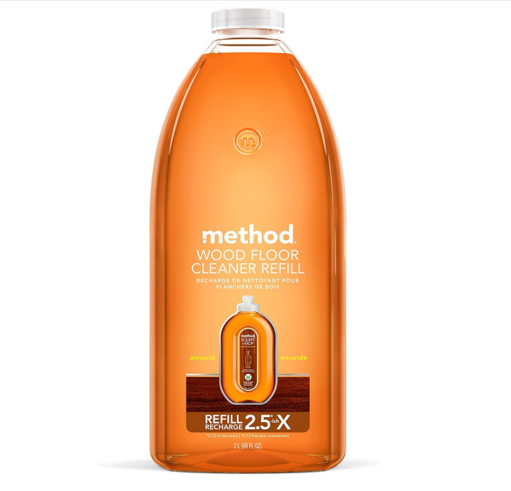 Method Squirt + Mop Hardwood Floor Cleaner Refill, Almond, 68 Ounce