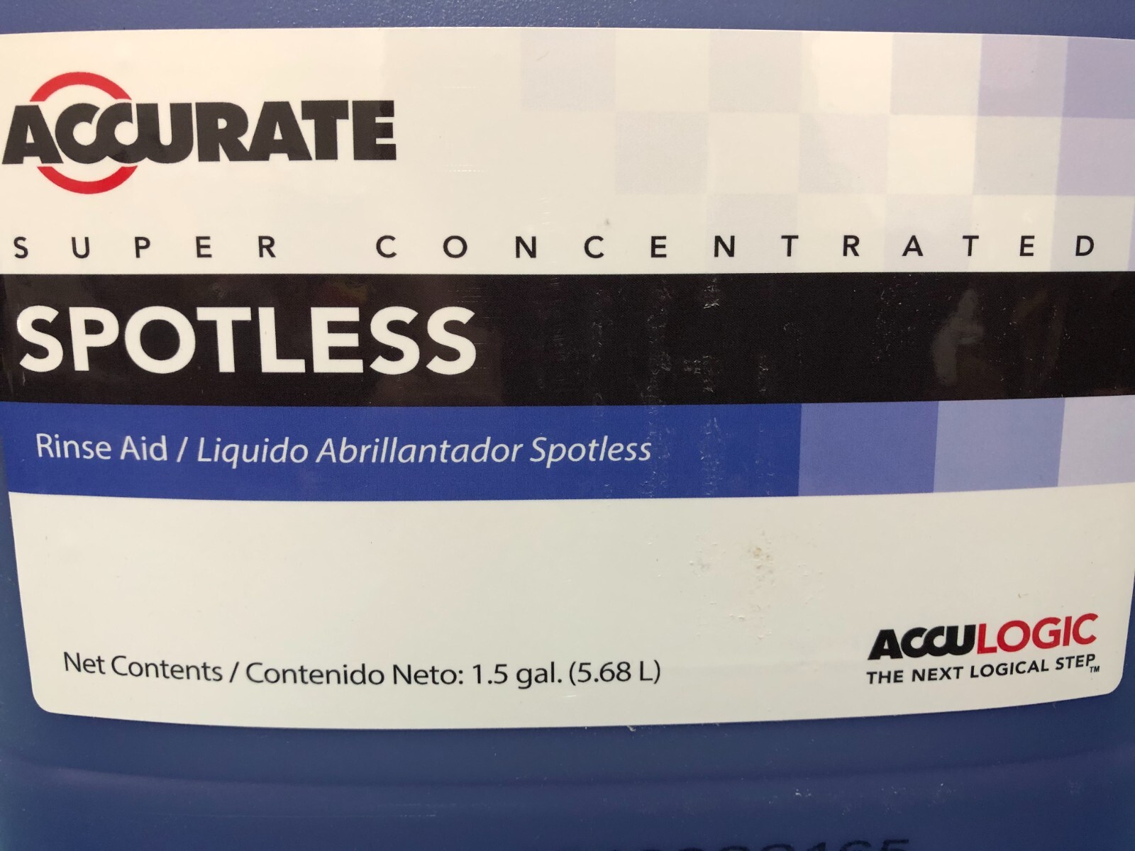 Acculogic SPOTLESS Automatic Dishwashing Dish Machine Rinse Aid 1.5 gal.