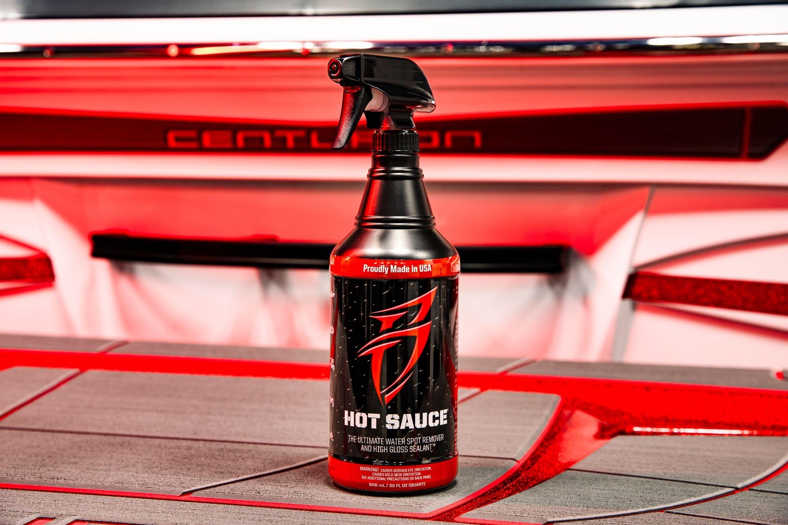 Boat Bling Hot Sauce Premium Hard Water Spot Remover w/High-Gloss Wax Sealants,