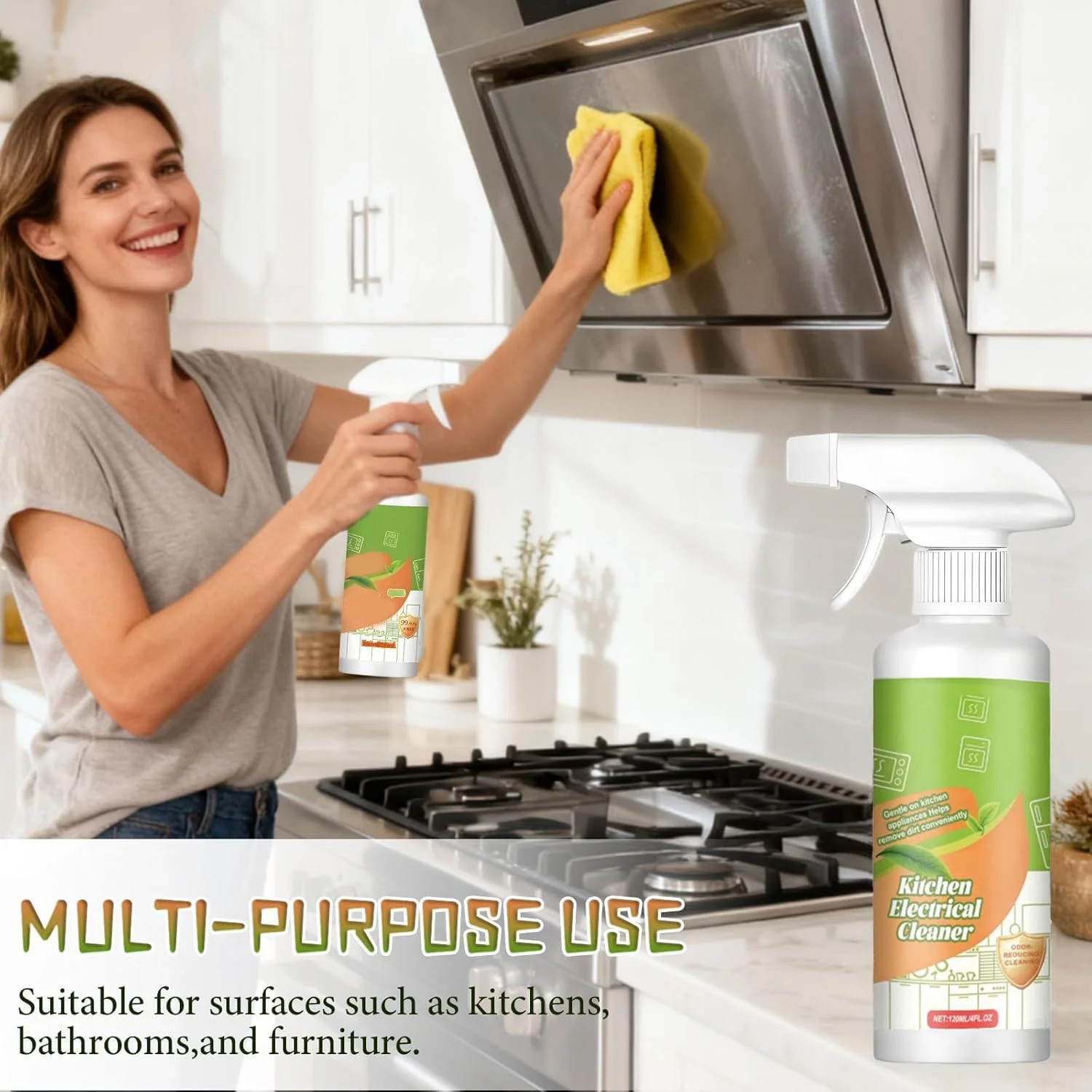 2026 Fly Spray Clèanse Household Formula,Kitchen Appliance Cleaner Spray,Multi-P
