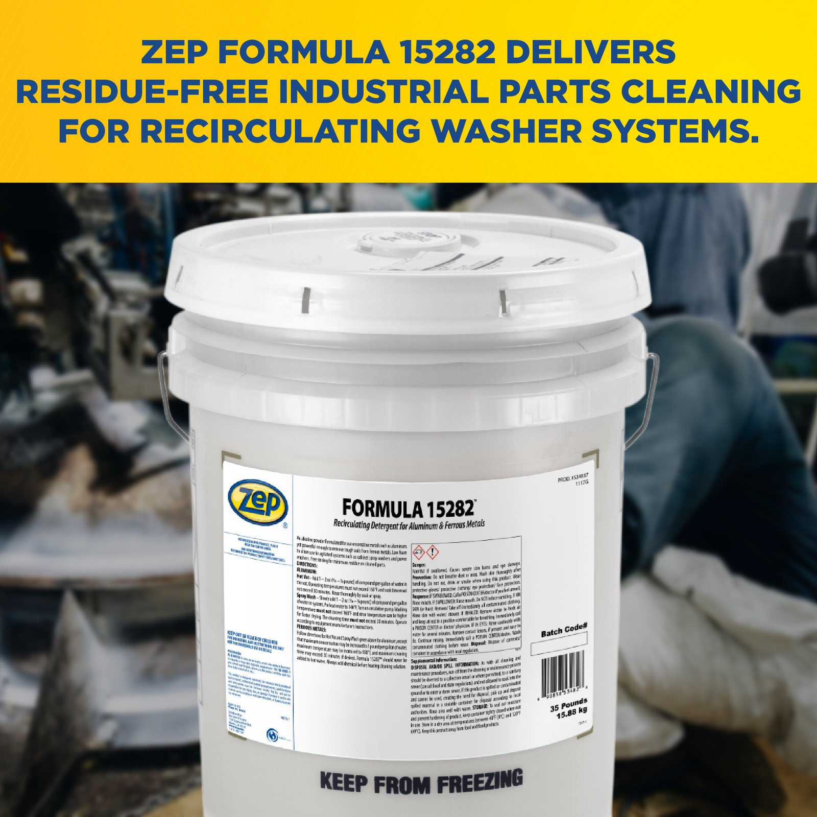Zep Formula 15282 Recirculating Detergent for Aluminum and Ferrous Metals – 35