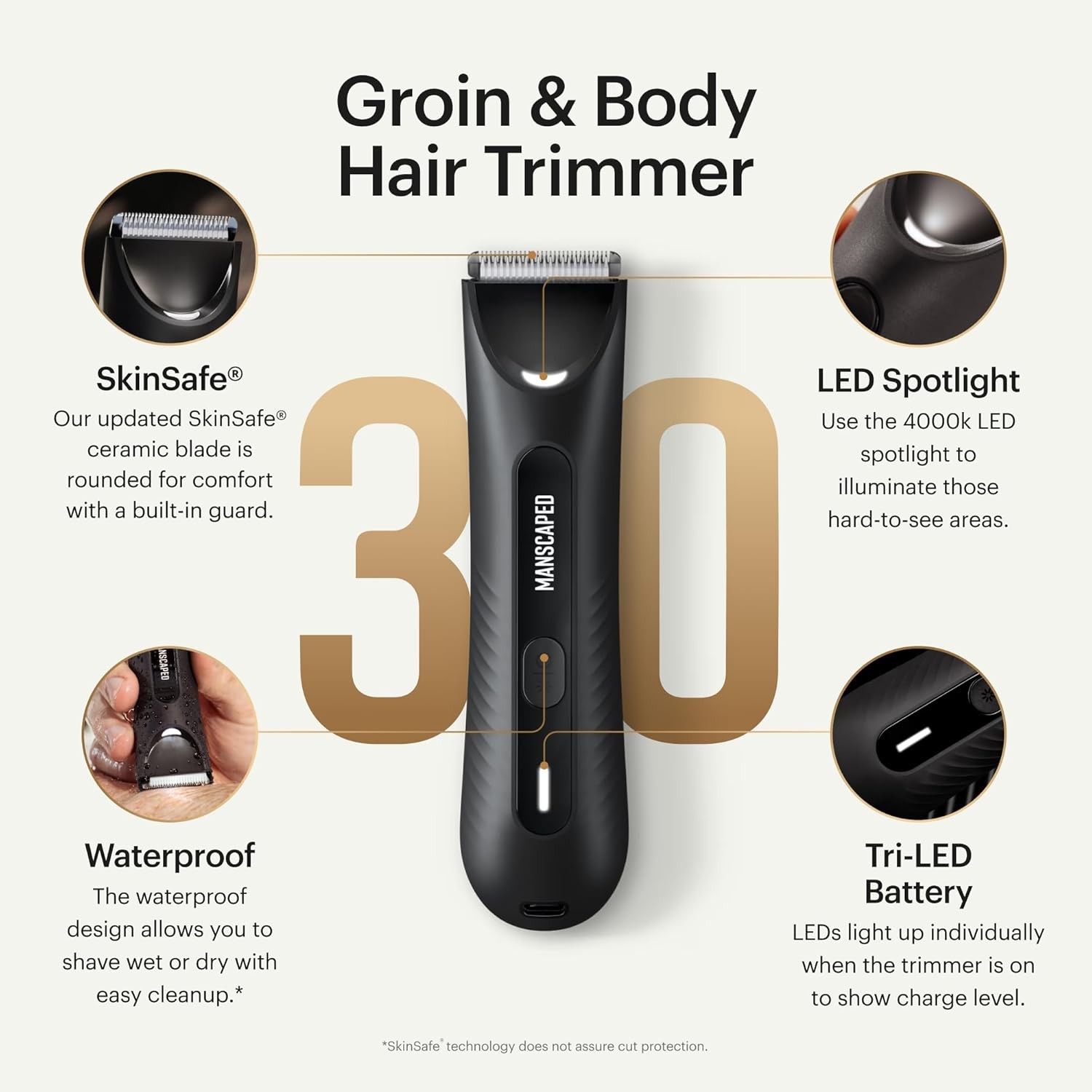 MANSCAPED? The Lawn Mower? 3.0 Plus Groin & Body Hair Trimmer ?C Updated SkinSa
