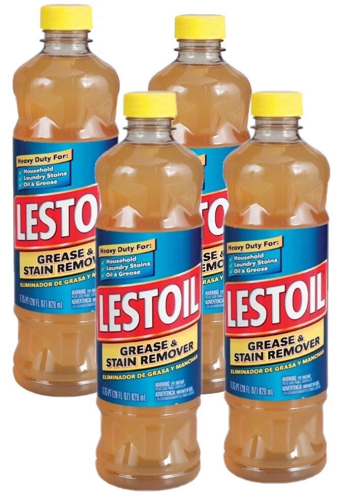 4~ Lestoil No Scent Grease & Stain Remover 28 oz Liquid Multi-surface Heavy Duty