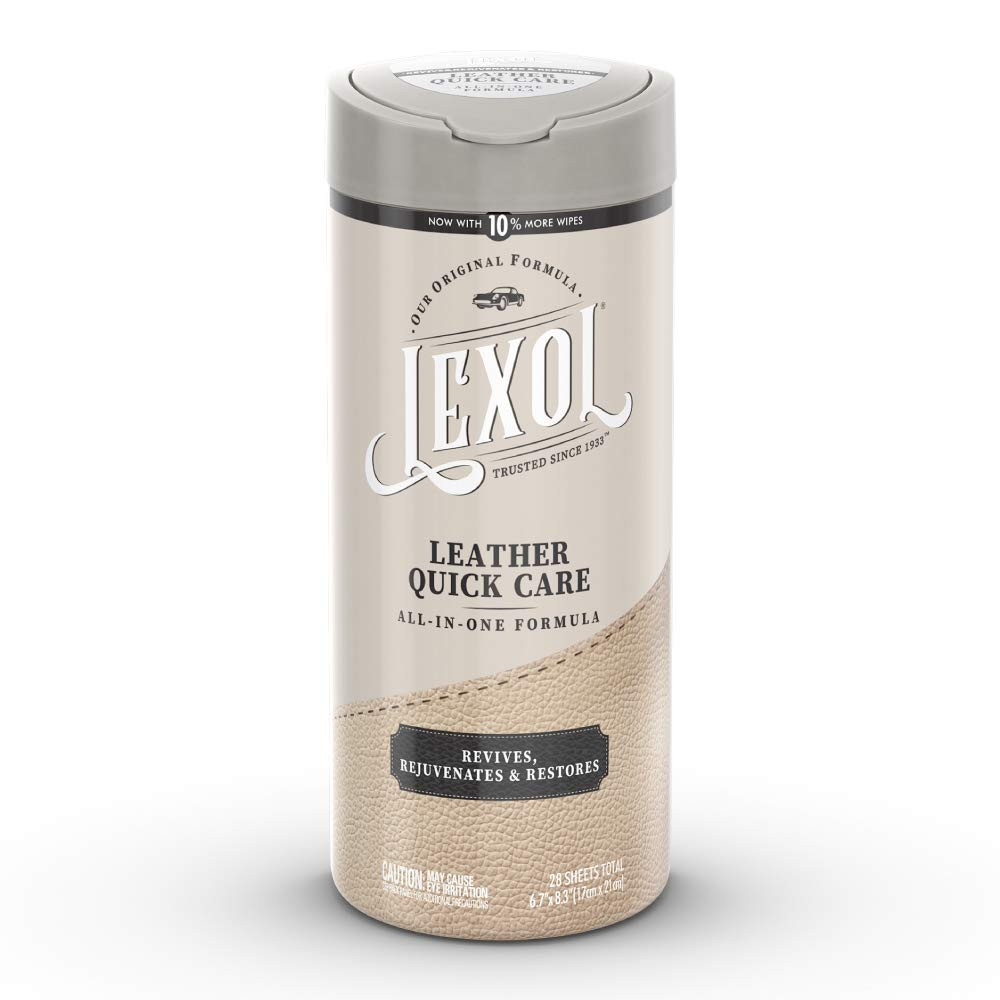 Lexol All Leather Quick Care Wipes 28 Count Cleaner Conditioner UV Protectant