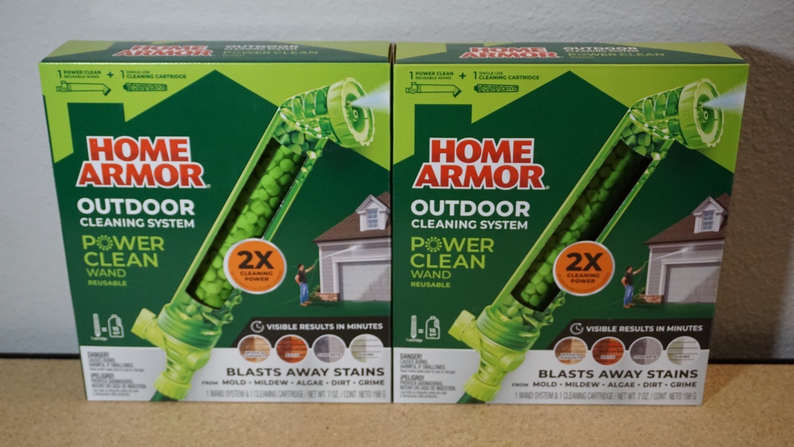 2x Home Armor Power Clean Wand Outdoor Cleaning System Blasts Mold Mildew Algae