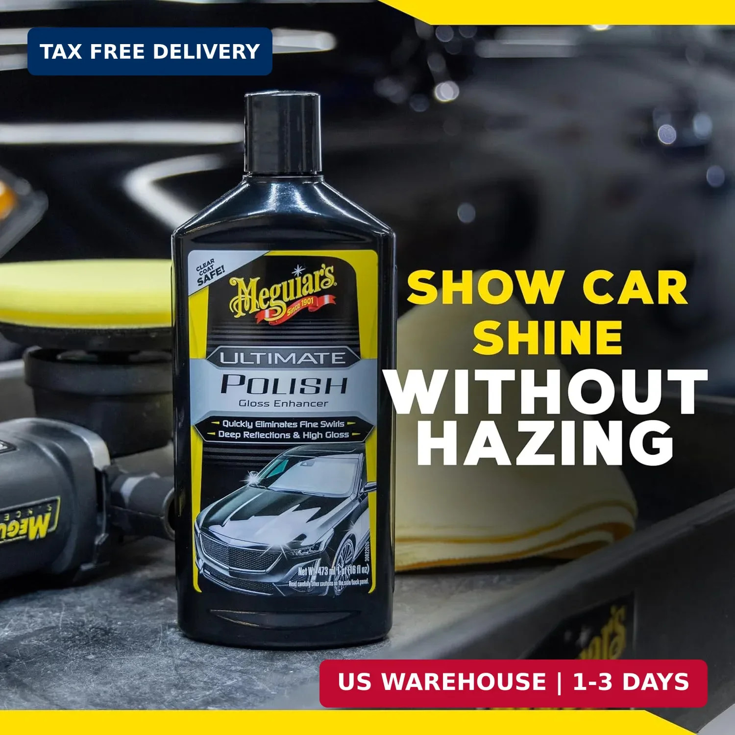 Meguiar’s Ultimate Polish – High-Gloss Polish for a Show Car Shine – Permanently