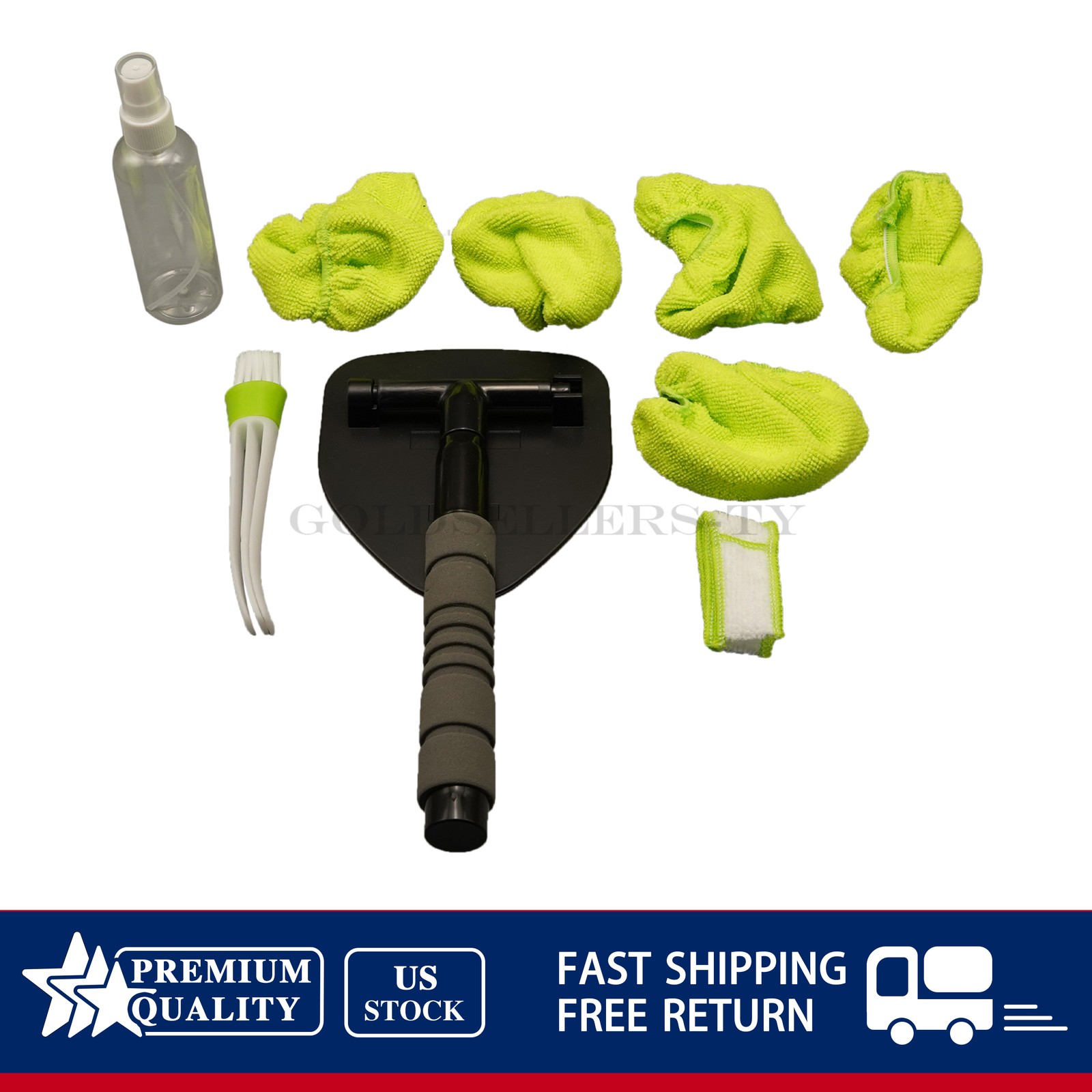 Windshield Cleaning Tool Kit Wiper Cleaner Brush Pad Extendable Car Window Glass