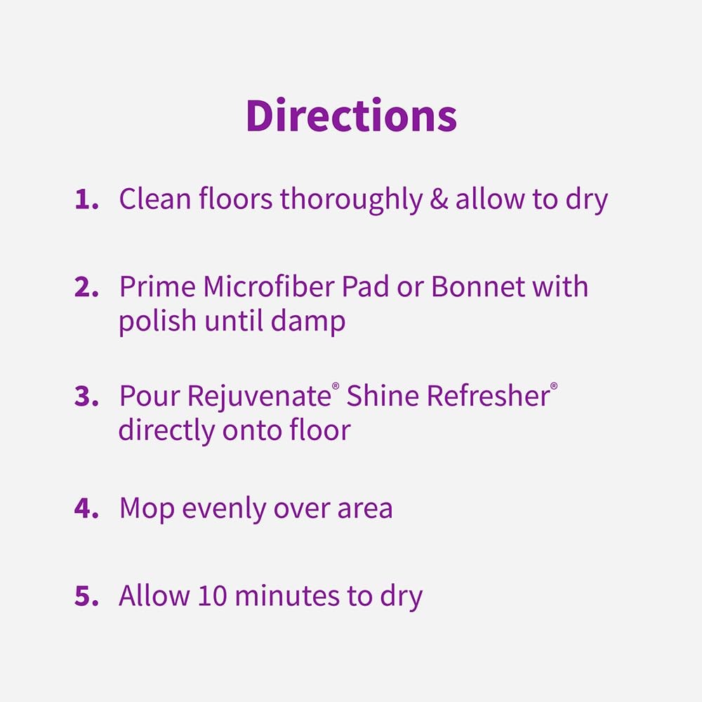 Rejuvenate Shine Refresher Floor Polish Renews Shine On Newer And Recently