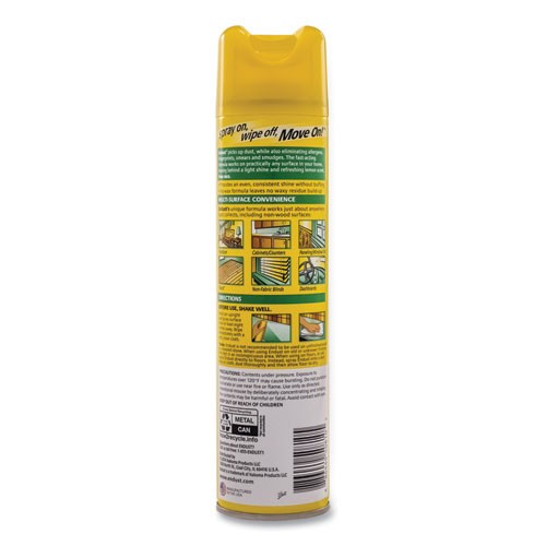 Endust Multi-Surface Dusting & Cleaning Spray, Lemon Zest, 12.5oz, 6/Carton