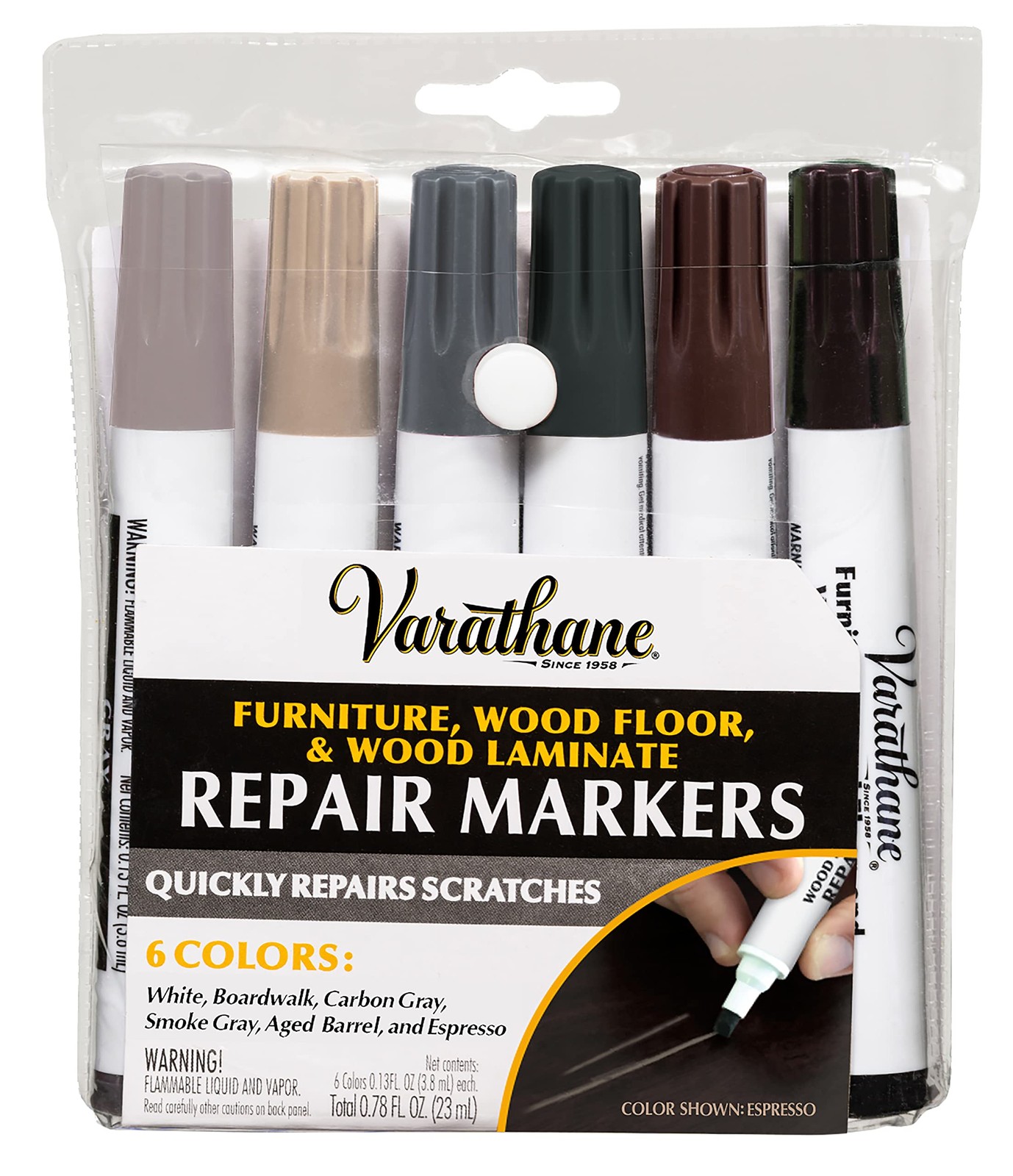 Varathane 374189 Wood Stain Repair Marker Kit, Assorted Pack of 1, Cool Tones