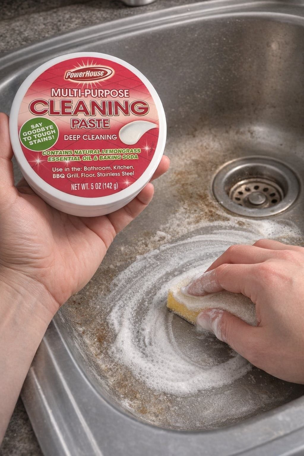 POWERHOUSE Multi-Purpose Cleaning Paste, 5 oz – Lemongrass & Baking Soda
