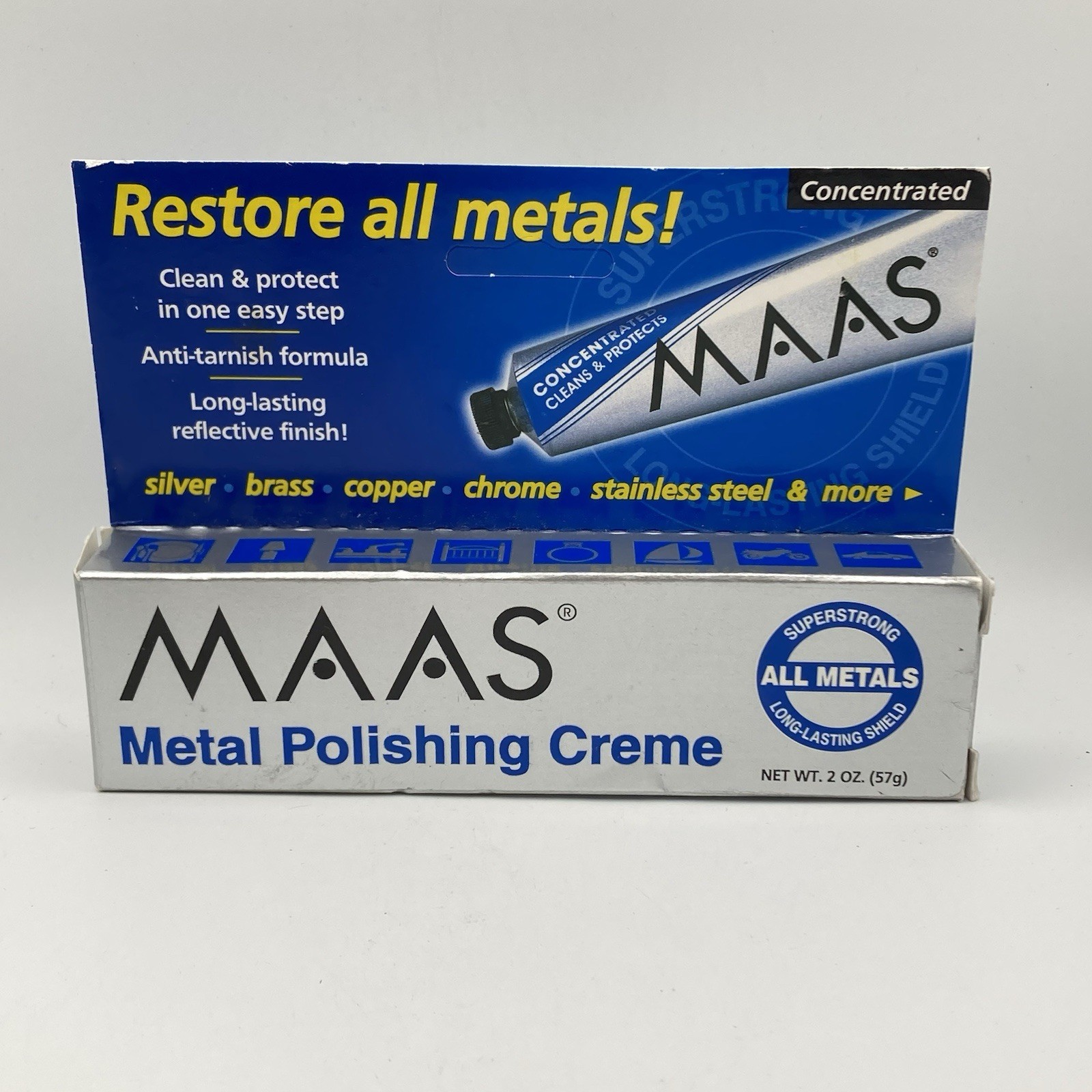 MAAS 2 oz. Concentrated Polishing Creme / 2 Ounce Tube / All Metals /Made in USA