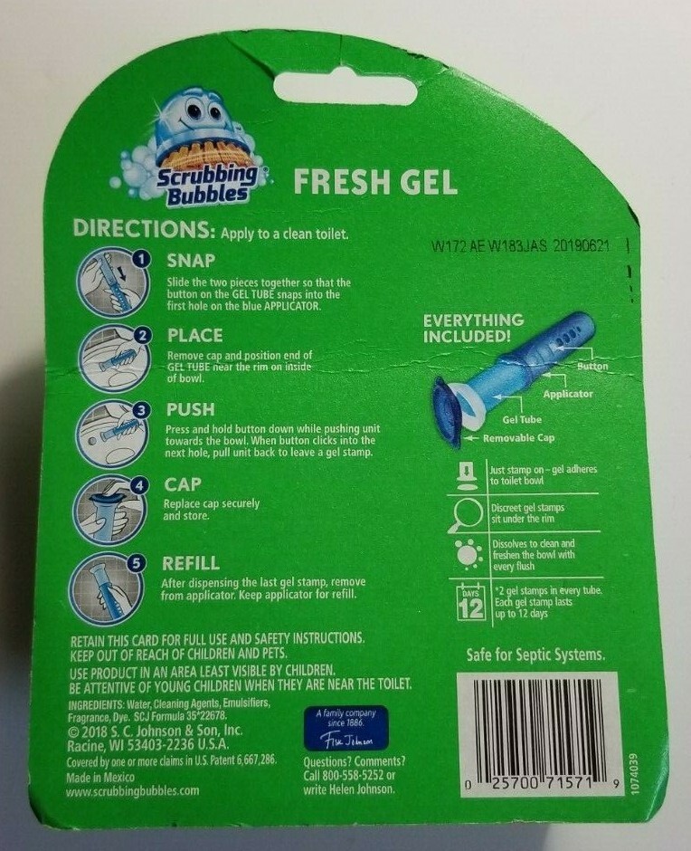 Scrubbing Bubbles Fresh Gel Toilet Cleaning STARTER KIT Rainshower Scent