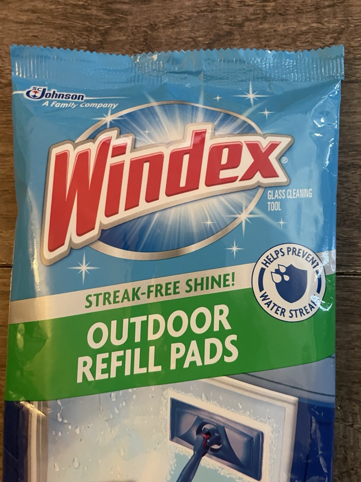 Windex Outdoor Refill Pads for Cleaning Glass Windows 1 Package With Two Pads