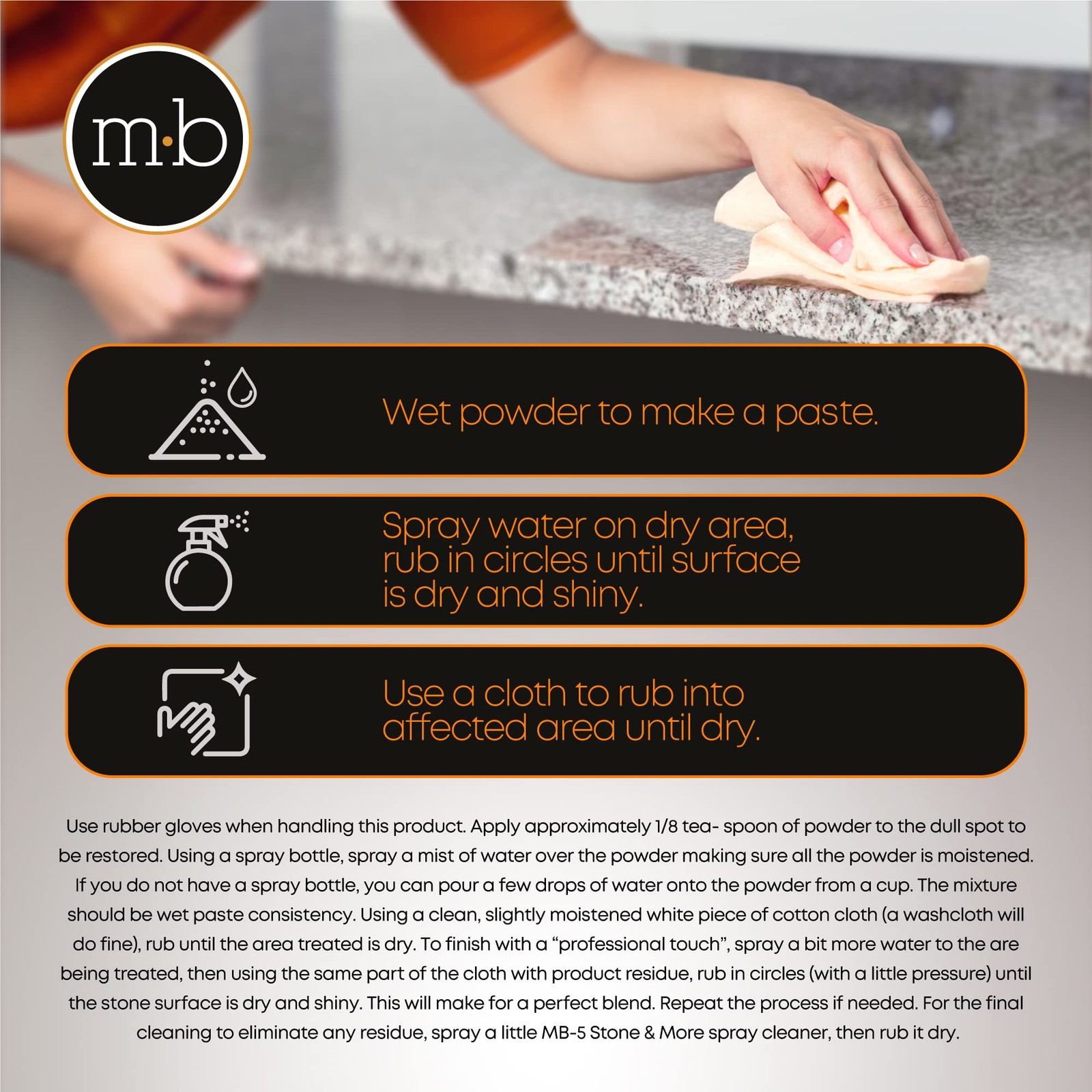 MB-11 Professional Marble Polish, Polishing Kit, Polishing Powder Etch Remove…