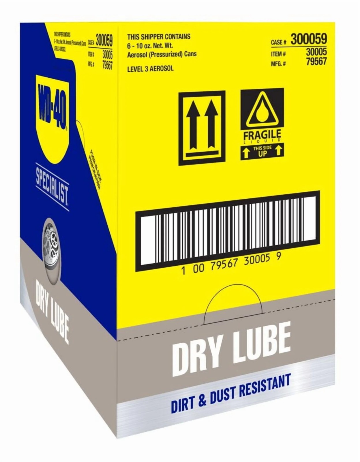 WD-40 Specialist Dry Lube Long-Lasting Lubricant Smart Straw Spray 10 oz x2 Pack