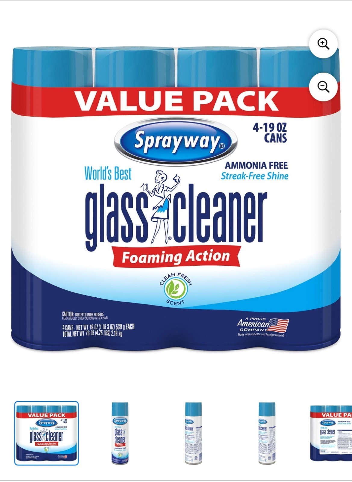 Sprayway 4-19oz cans value pack Glass Cleaner – 4 Pack