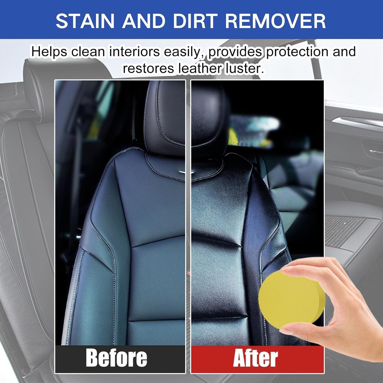 Leader Cleaning and Care Cream, Leather Cleaning Cream for Car In