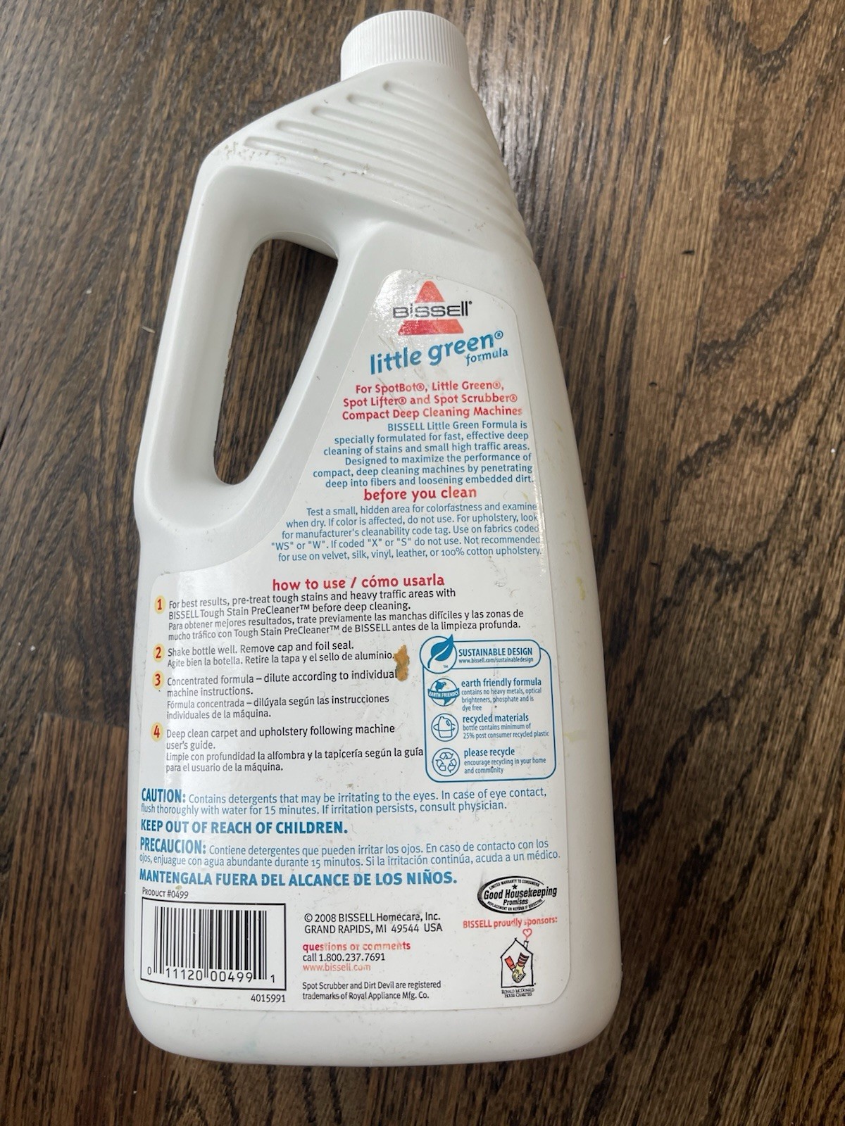 Bissell Little Green Formula Sealed 32oz Carpets Upholstery Spot Lifter