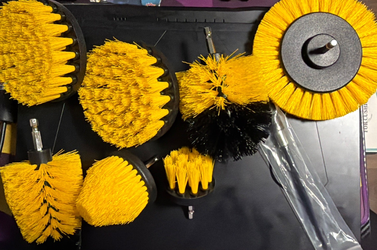 8 Pcs Drill Brush Attachment Set, Power Cleaning Scrub Brush Kit with Extend Lon