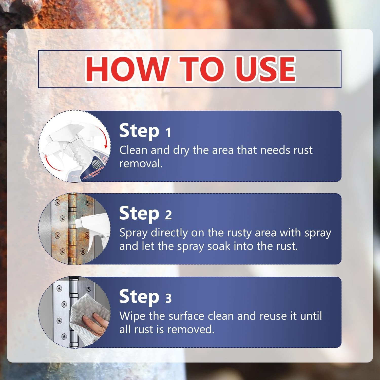 Heavy Duty Rust Removal for Metal,Multipurpose Rust Remover Spray,Stainless S…