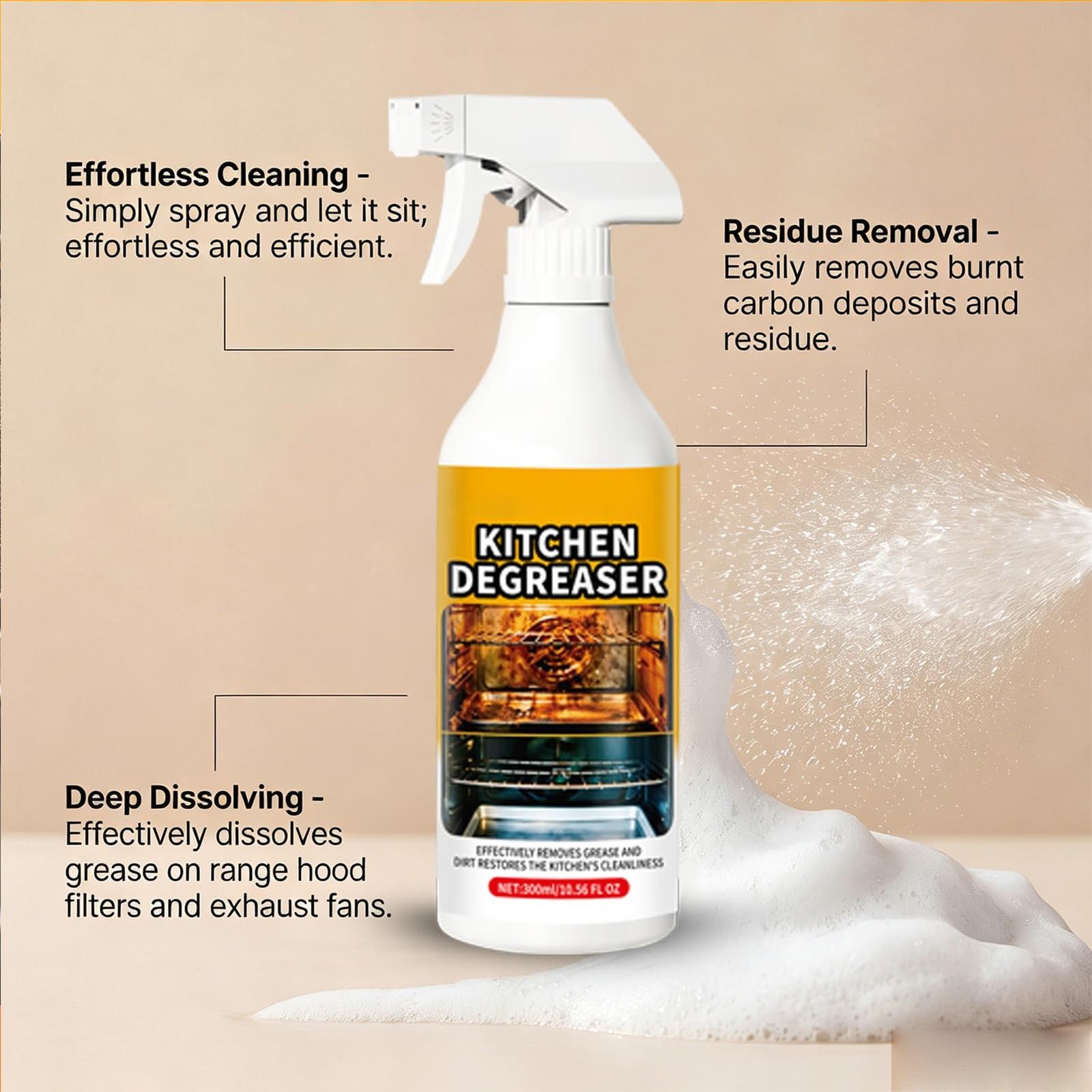 2026 New Kitchen Degreaser Grease Killer Spray Grill Cleaner Spray For Grates