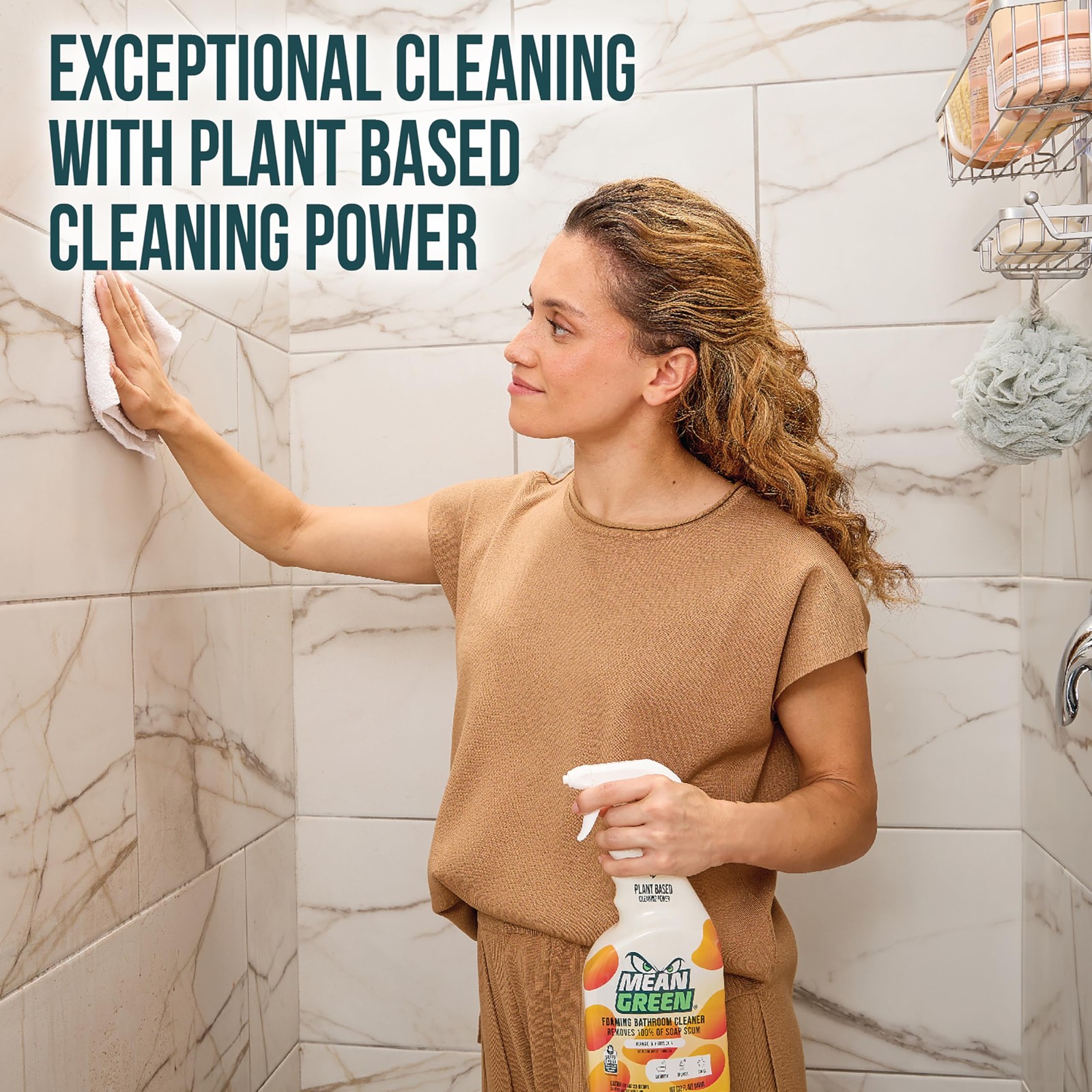 Foaming Bathroom Cleaner Spray Tropical Breeze 32 oz Removes Soap Scum Tile