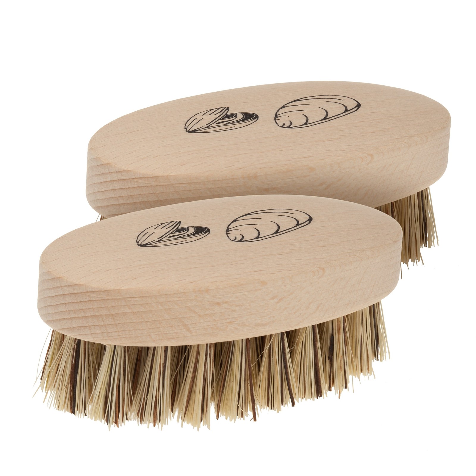 Mussel Brush with Beechwood Handle, 3-3/4-Inches, Set of 2 – Brush for Scrubb…