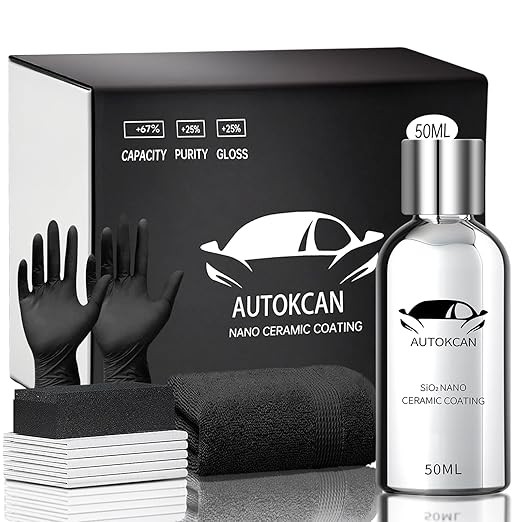 Nano Ceramic Coating for Cars, 10H High Gloss 50ML Anti-Scratch SiO2 Ceramic Coa
