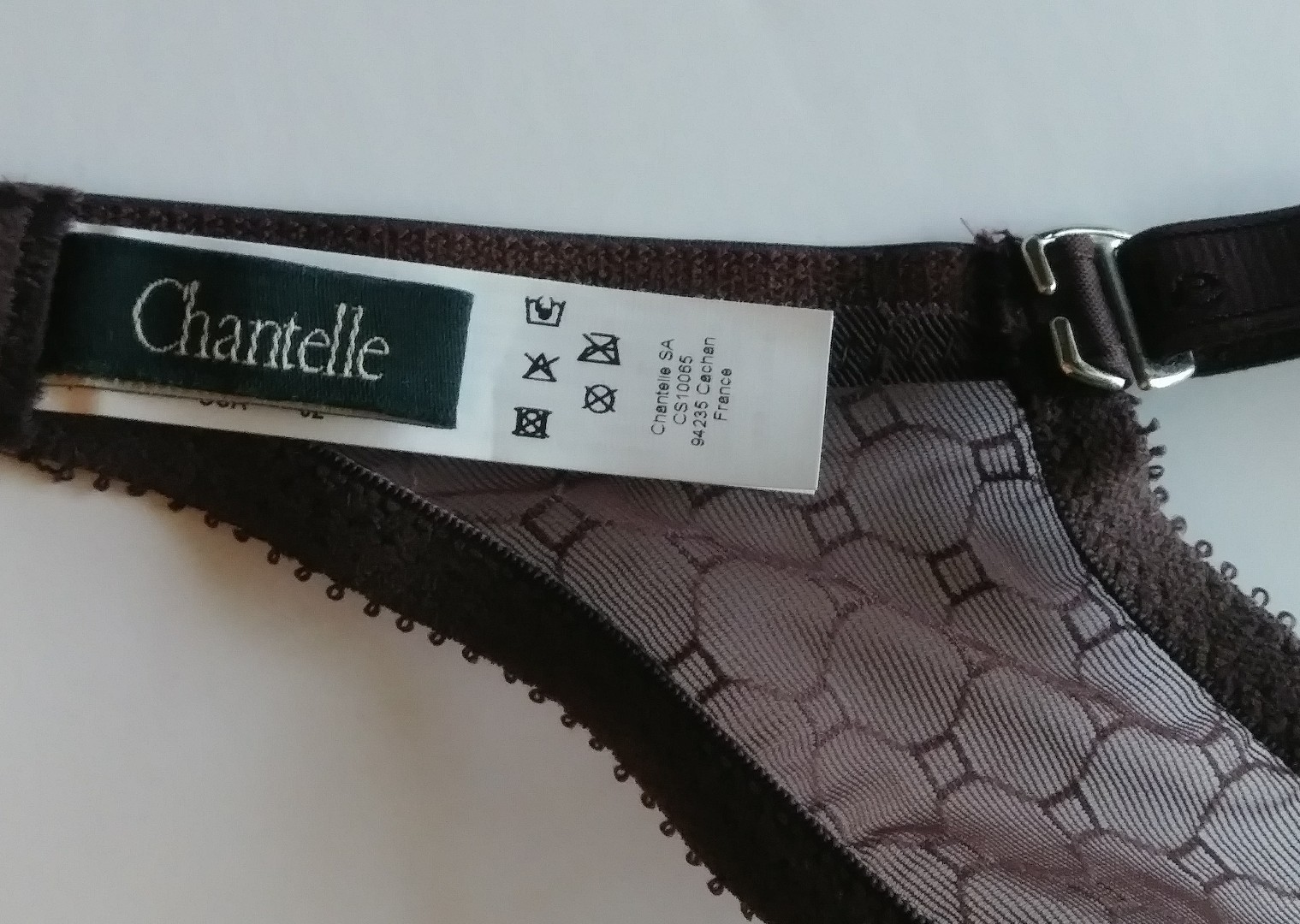 CHANTELLE CHIC PUSH-UP PLUNGE UNDERWIRE REMOVABLE PADS BROWN SIZE 32-D STY#36460