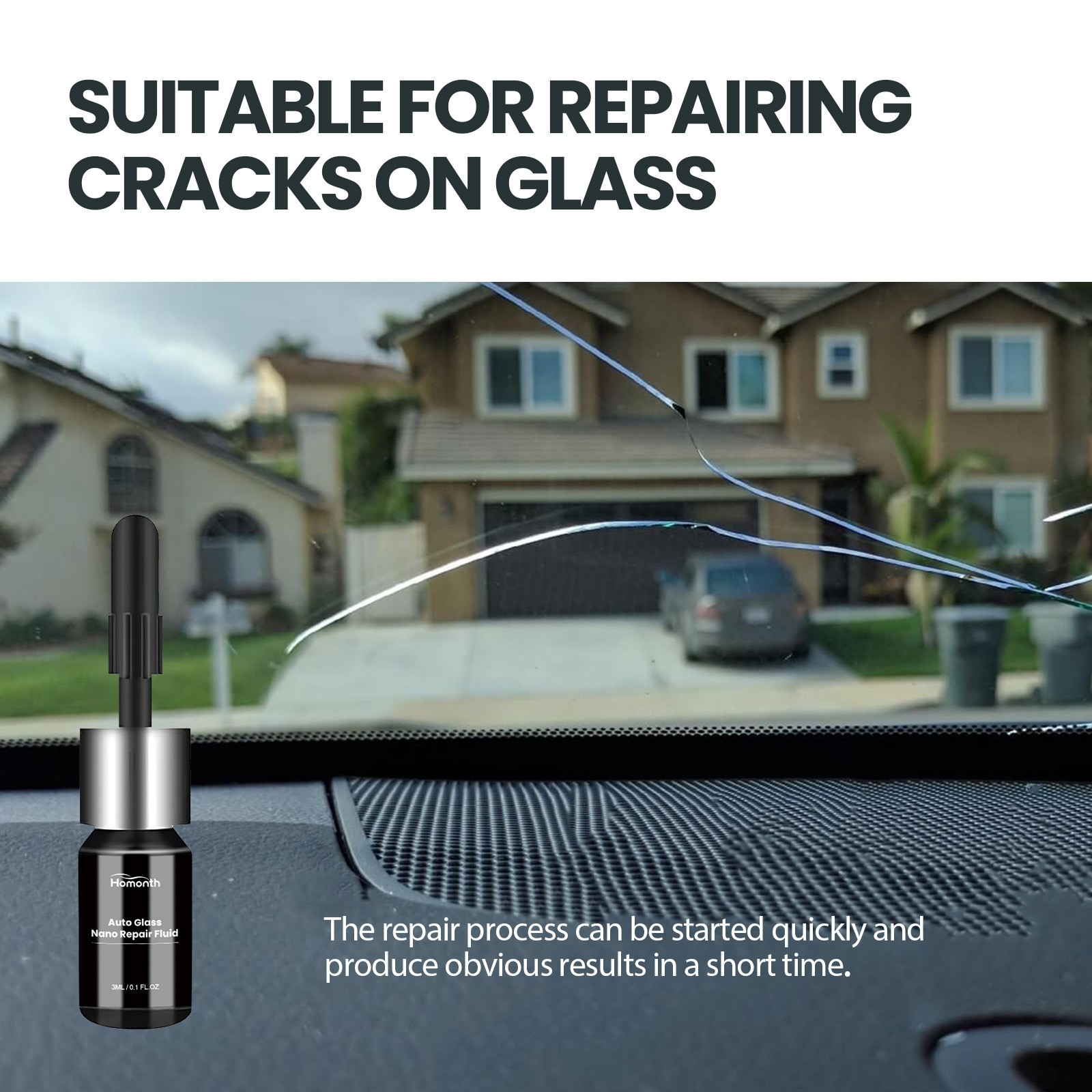 Crack Repair Nano Liquid – Automotive Glass Clear View Repair Agent 🚗