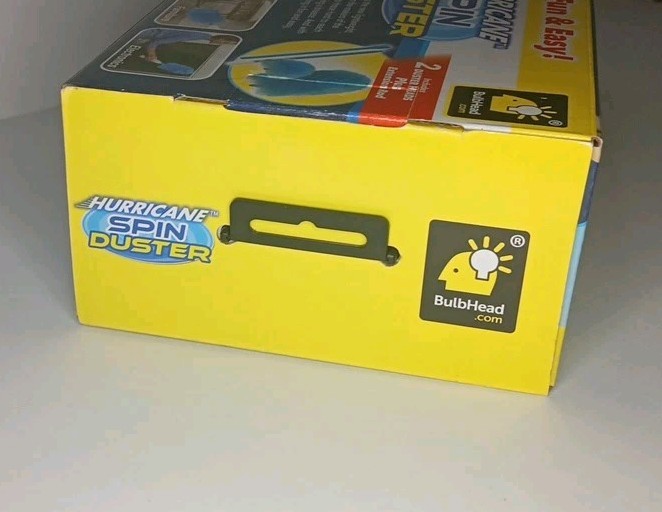 New Hurricane Spin Duster Motorized Dust Wand w/3ft Extension For Ceiling Fans