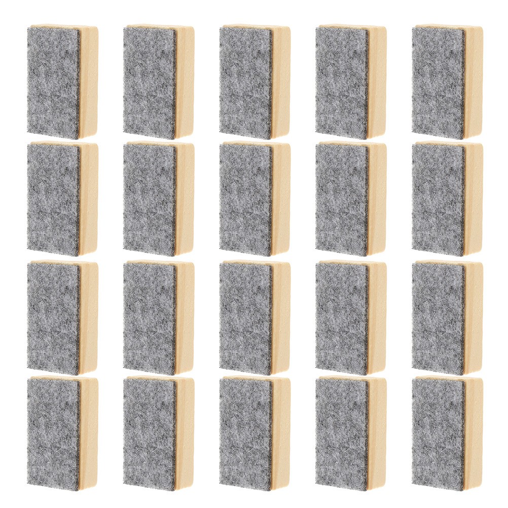 24 Pcs Small Felt Wood Eraser for Classroom Office and Home Cleaning