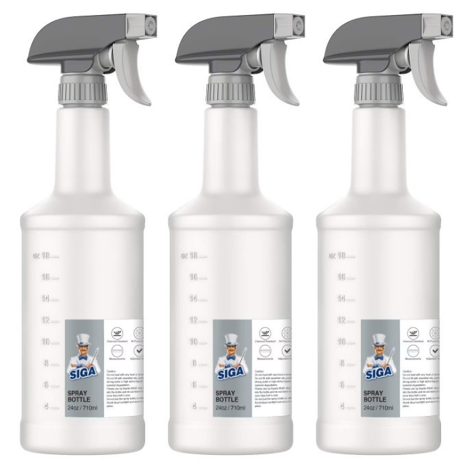 MR.SIGA 24 oz Heavy Duty Reusable Plastic Spray Bottles 3 Pack, Hot Deal