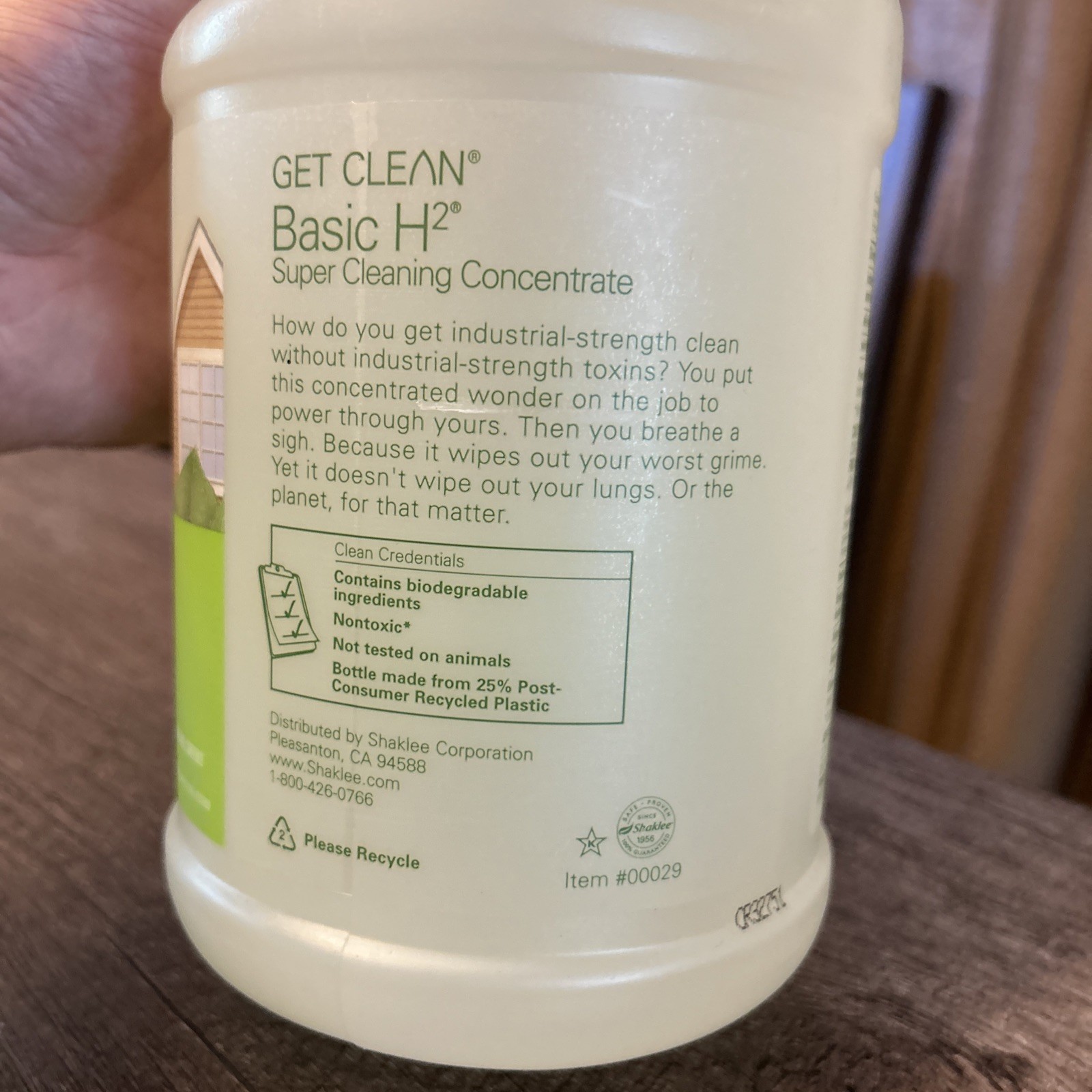Shaklee Get Clean Basic H2 All Purpose Cleaner LARGE 64 Oz! New Sealed