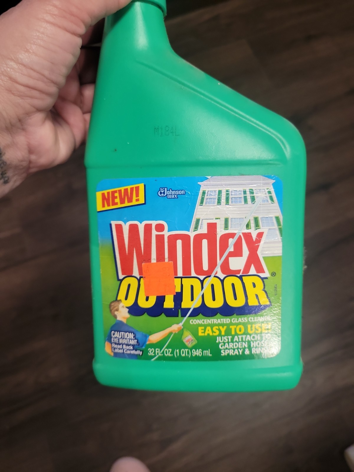 Windex Outdoor Concentrated Glass Cleaner 32oz 1997 Hose Attachment Bottle