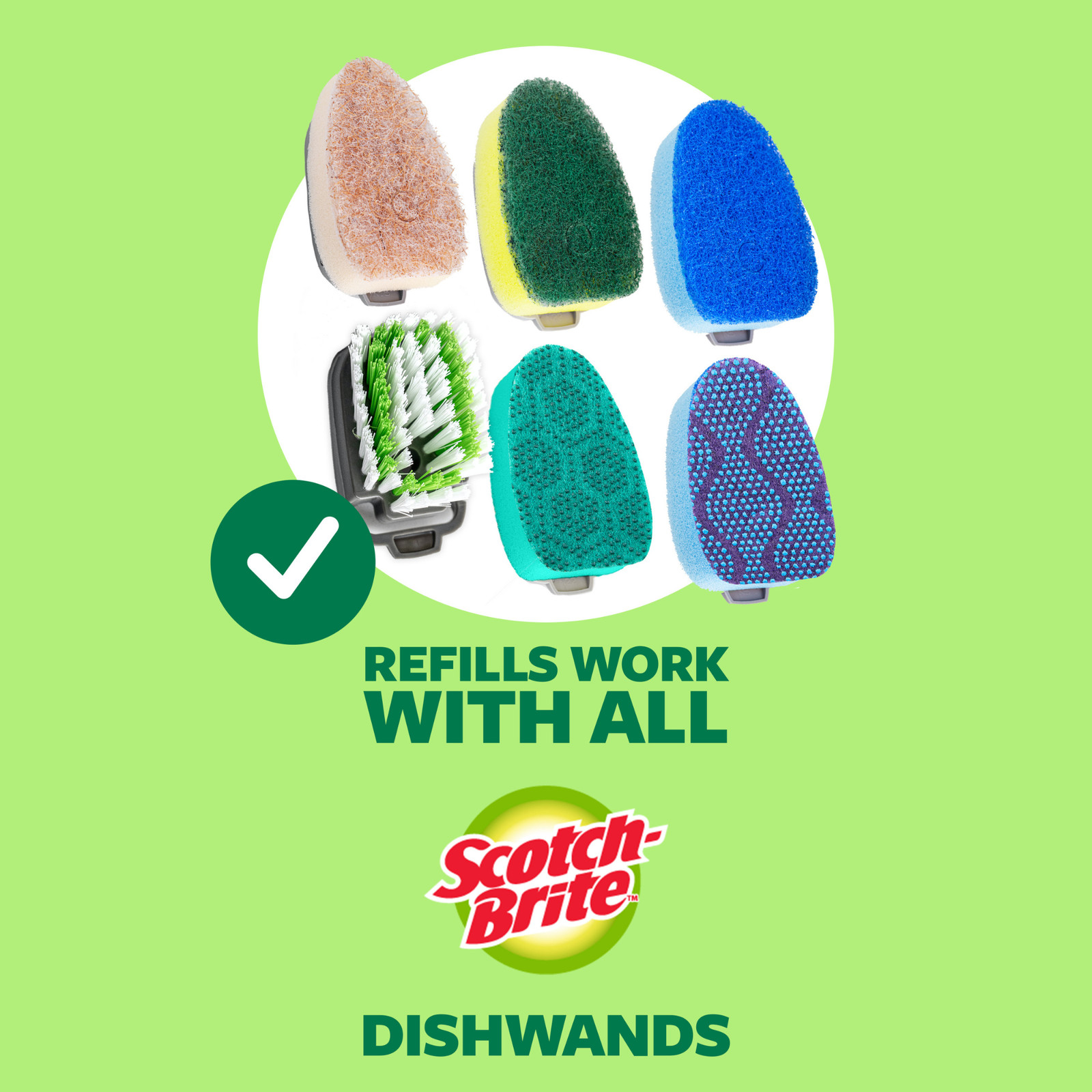 Scotch-Brite Soap Control Scrub Dots Non-Scratch Dishwand: 1 Dishwand (Blue)