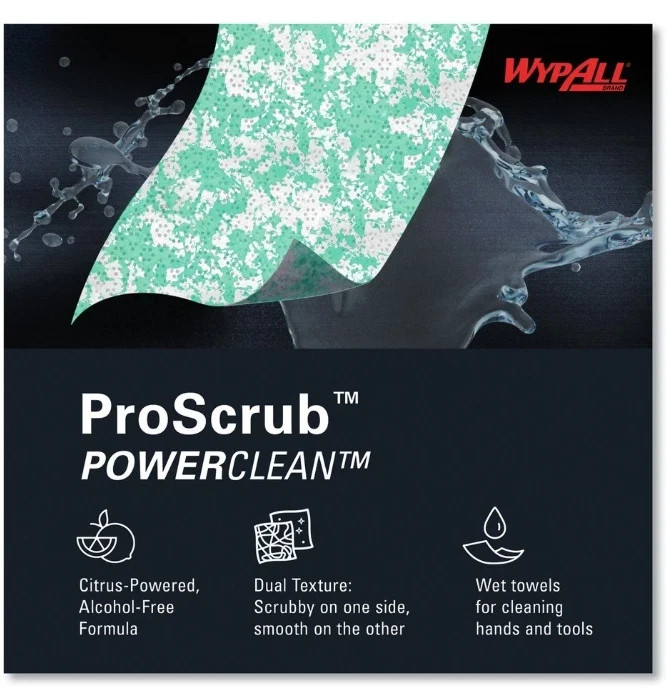 WypAll 91371CT 9.5″ x 12″ Pre-Saturated Wipes – Citrus Scent/Green (6/CT) New