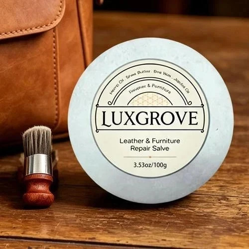 LUXGROVE Wood Finish Restorer | Portable Cleaner Cream with Brush | Cabinet And