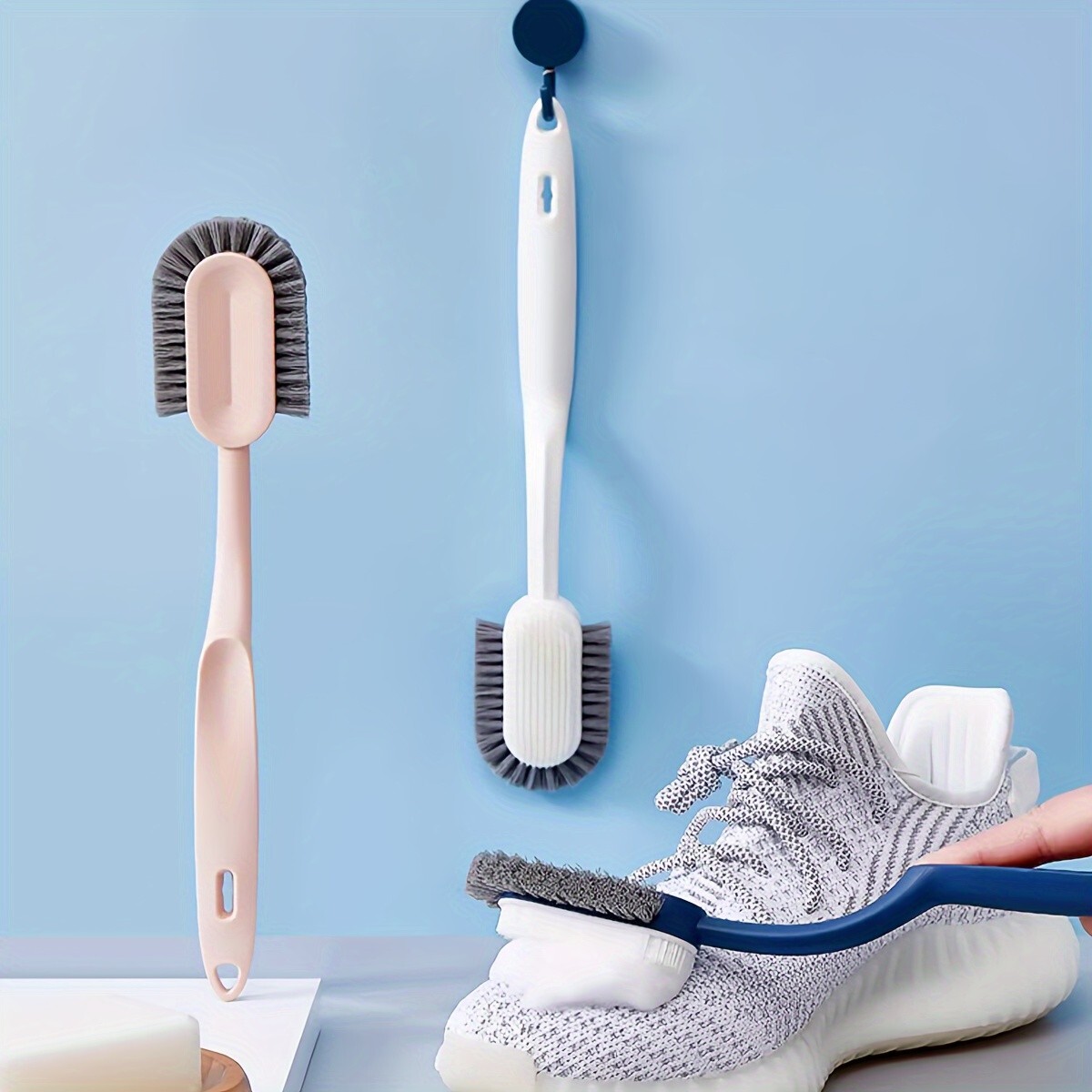 Cleaning Brush Shoes with Handle Multi- Use,Clothes Kitchen Washing Brush