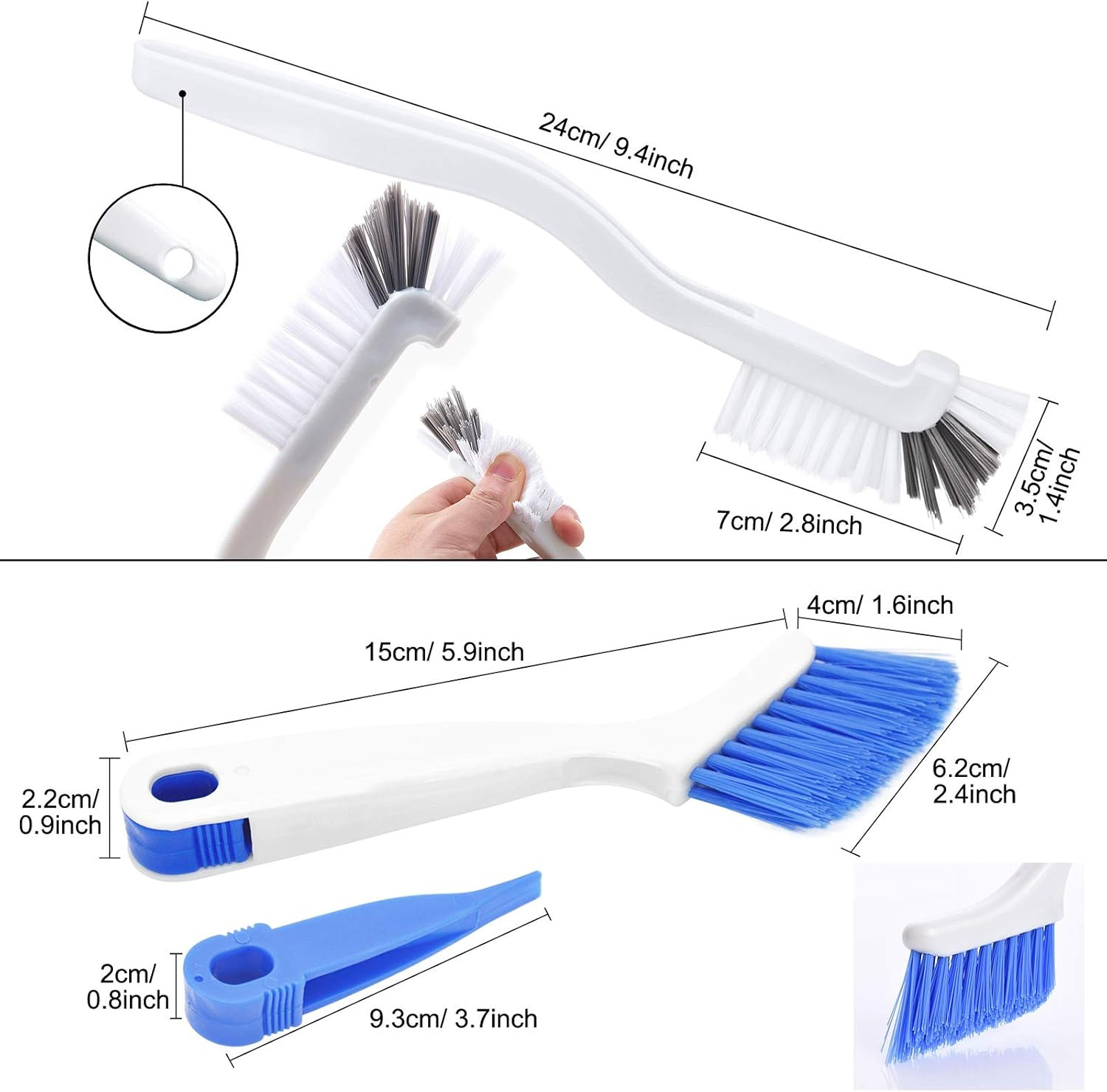 2 Pcs Cleaning Brush Small Scrub Brush for Cleaning Sink Scrub Brush with Handle