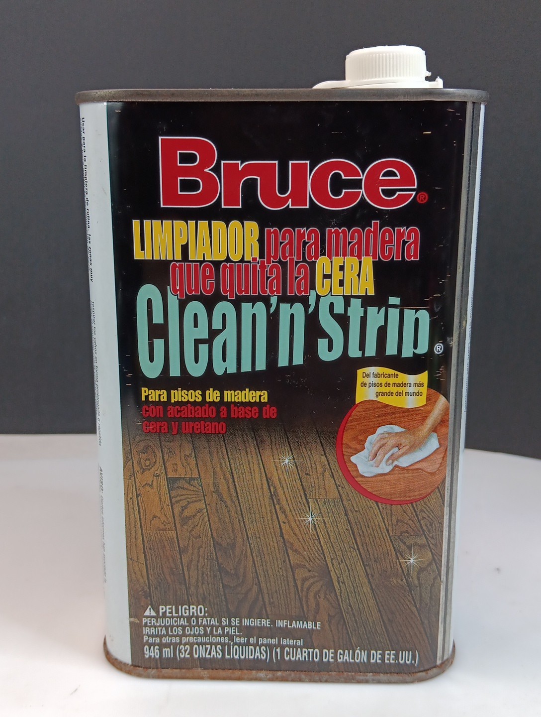 Bruce Wood Cleaner Wax Remover-Clean ‘n’ Strip-Hardwood Floor Cleaner-1/2 Full