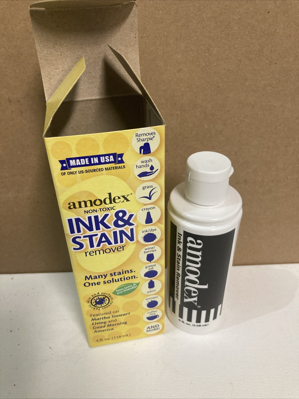 Amodex Ink & Stain Remover – Cleans Marker, Ink, Crayon, Pen, Makeup, Etc – New